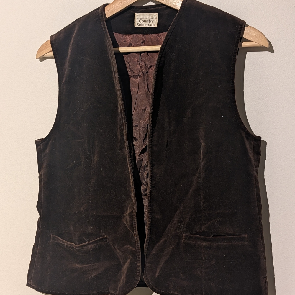 Brown Velvet Vest